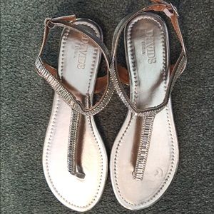 David’s Bridal Silver Flats